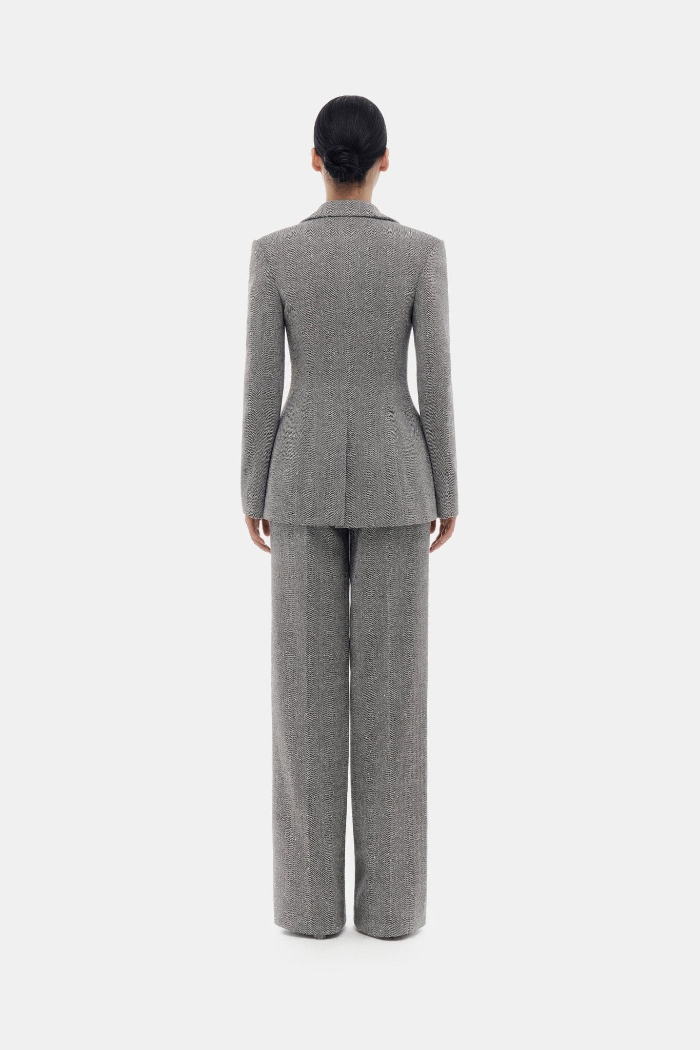 Grey Harringbone Blazer - Image 4