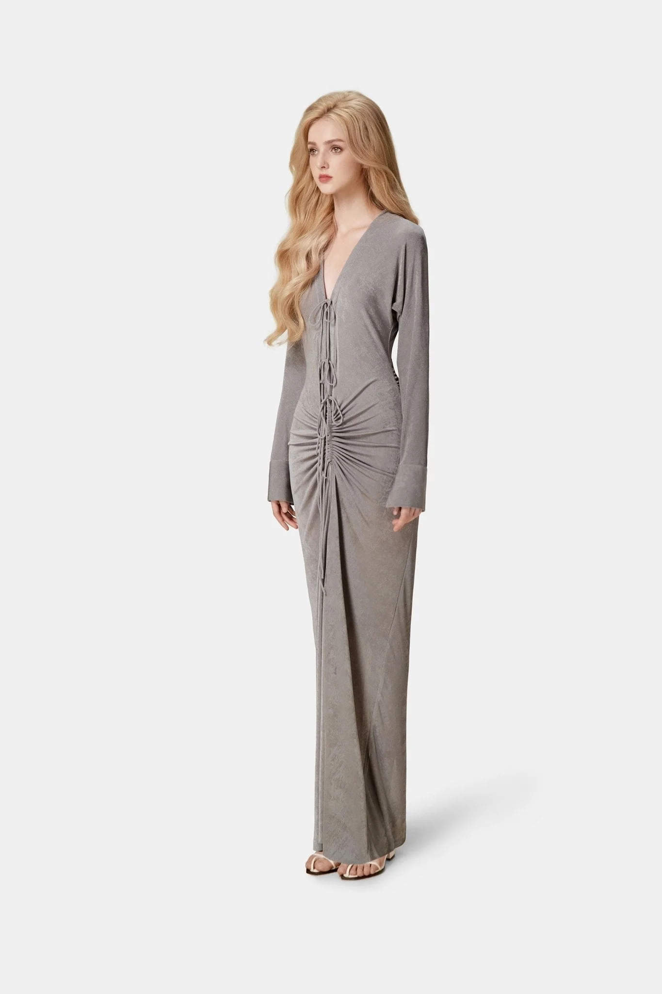 Grey Jersey Maxi Dress - Image 3