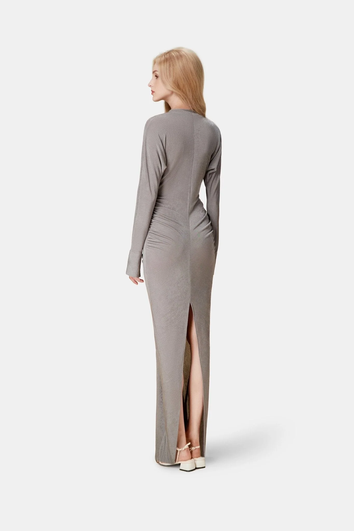 Grey Jersey Maxi Dress - Image 4