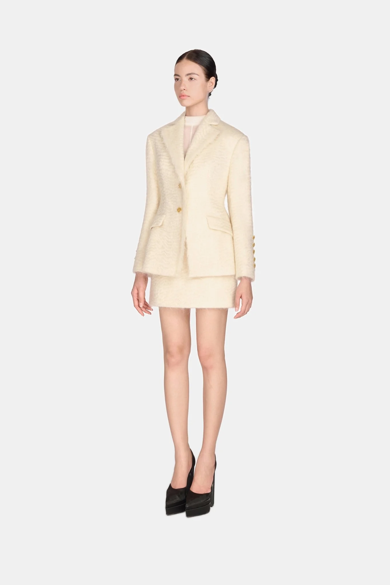 Ivory Mohair Jacket - Image 3