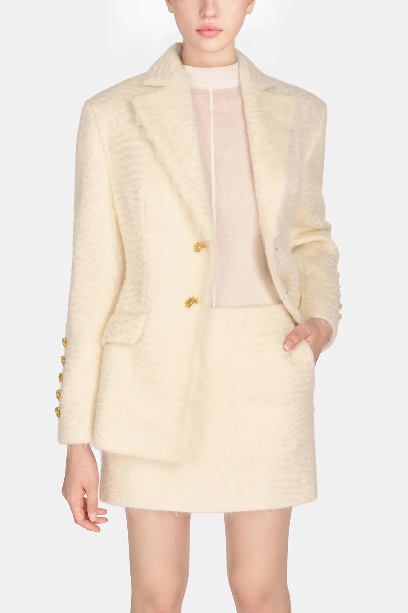 Ivory Mohair Jacket - Image 5