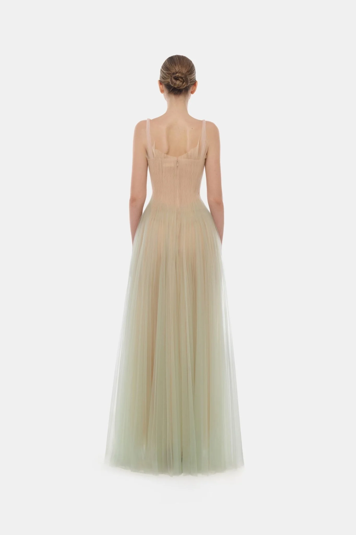 Mint Corset Tulle Maxi Dress - Image 4