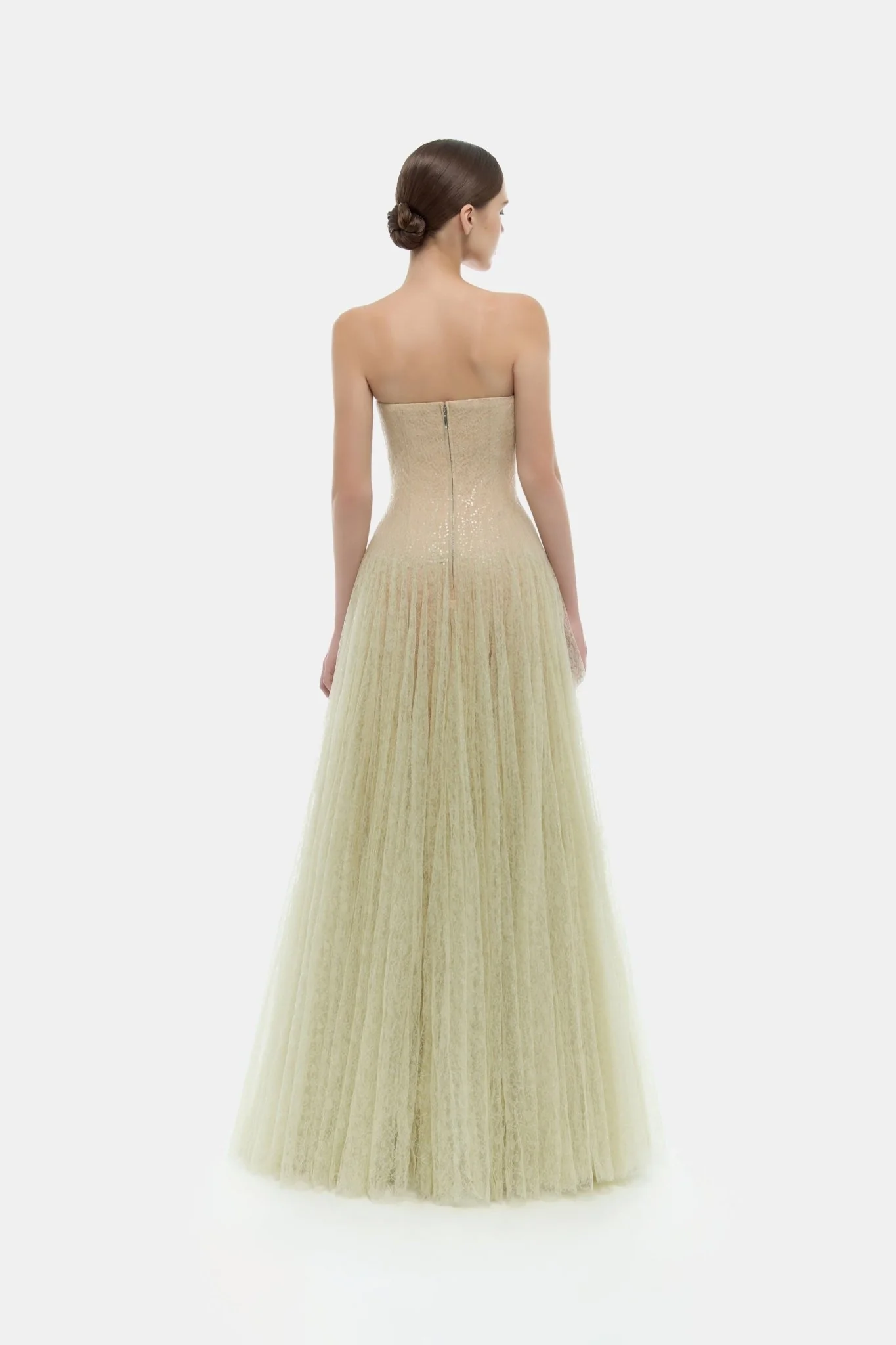 Mint Draped Lace Maxi Dress - Image 4
