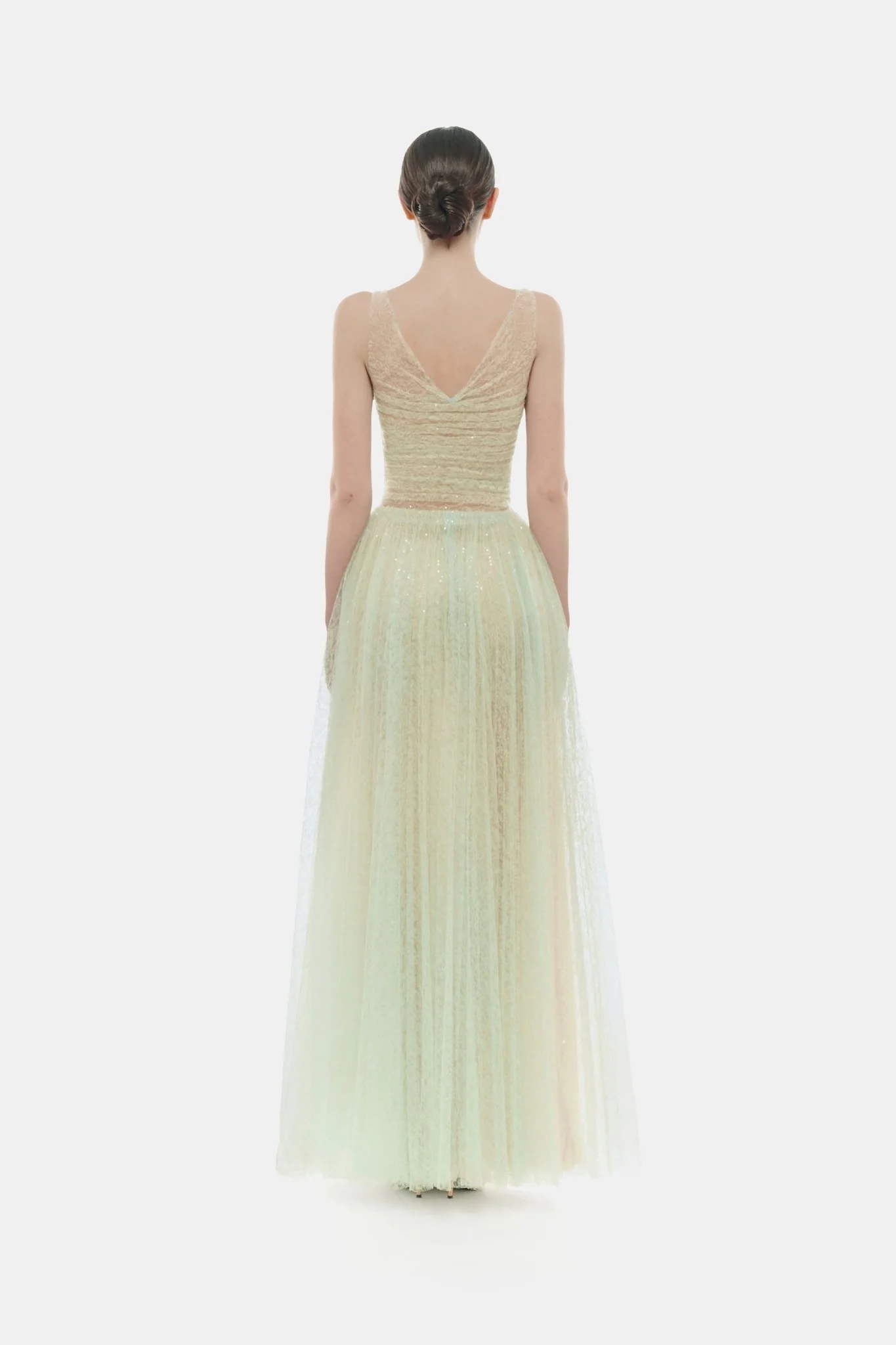 Mint Drapped Maxi Dress - Image 4