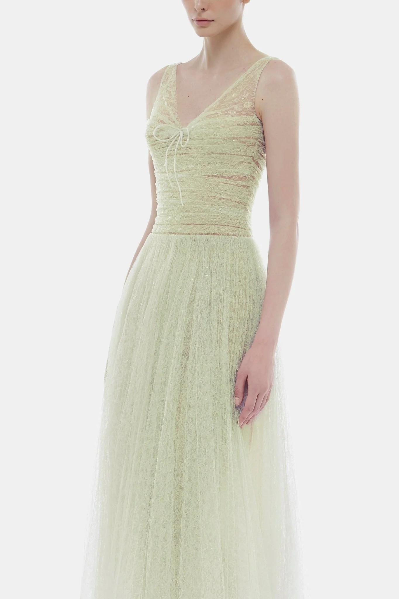 Mint Drapped Maxi Dress - Image 5