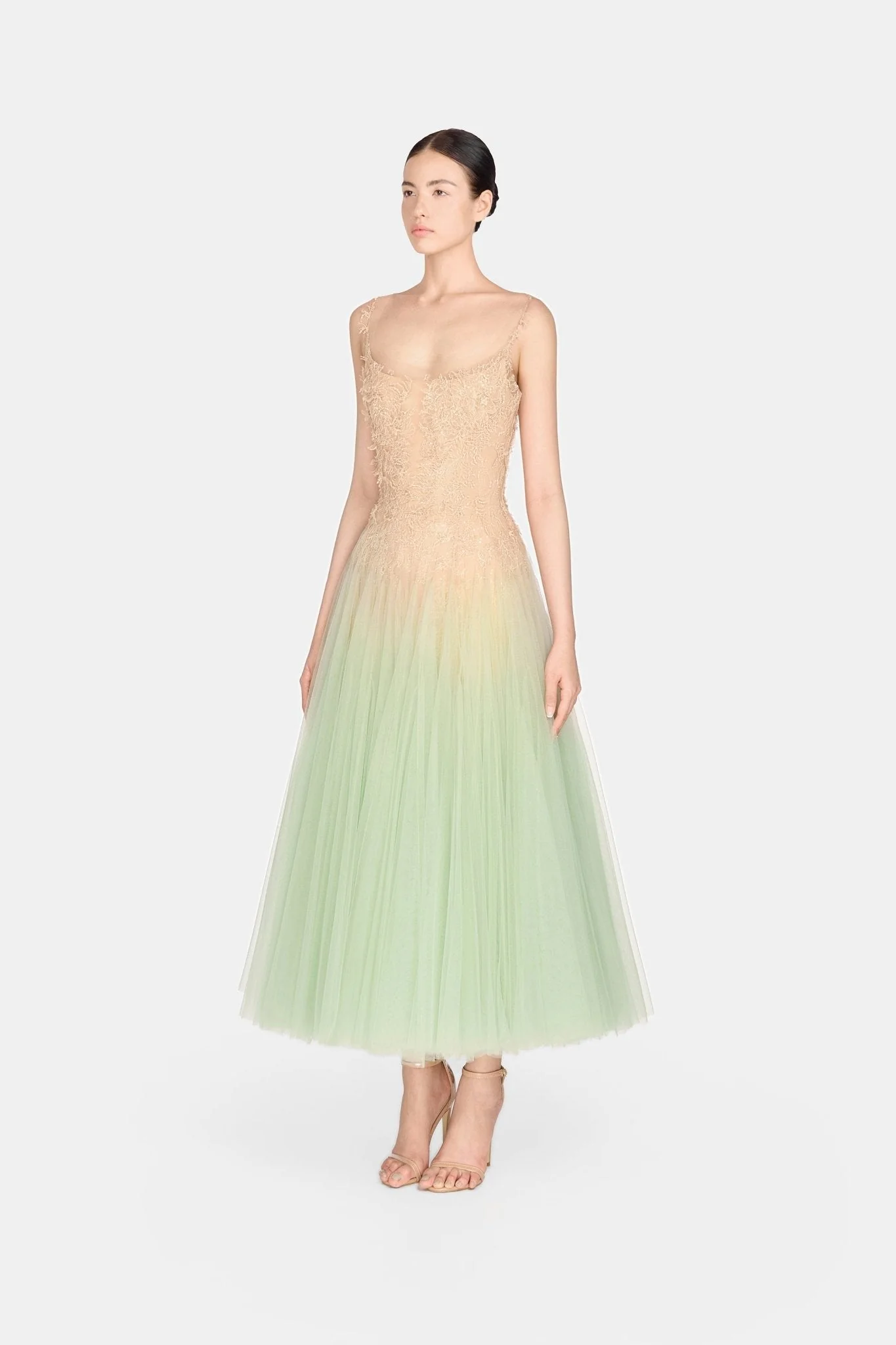 Mint Ombre Lace Midi Dress - Image 3