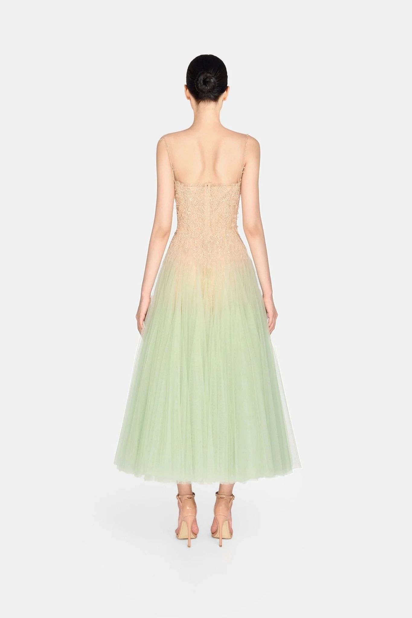 Mint Ombre Lace Midi Dress - Image 4