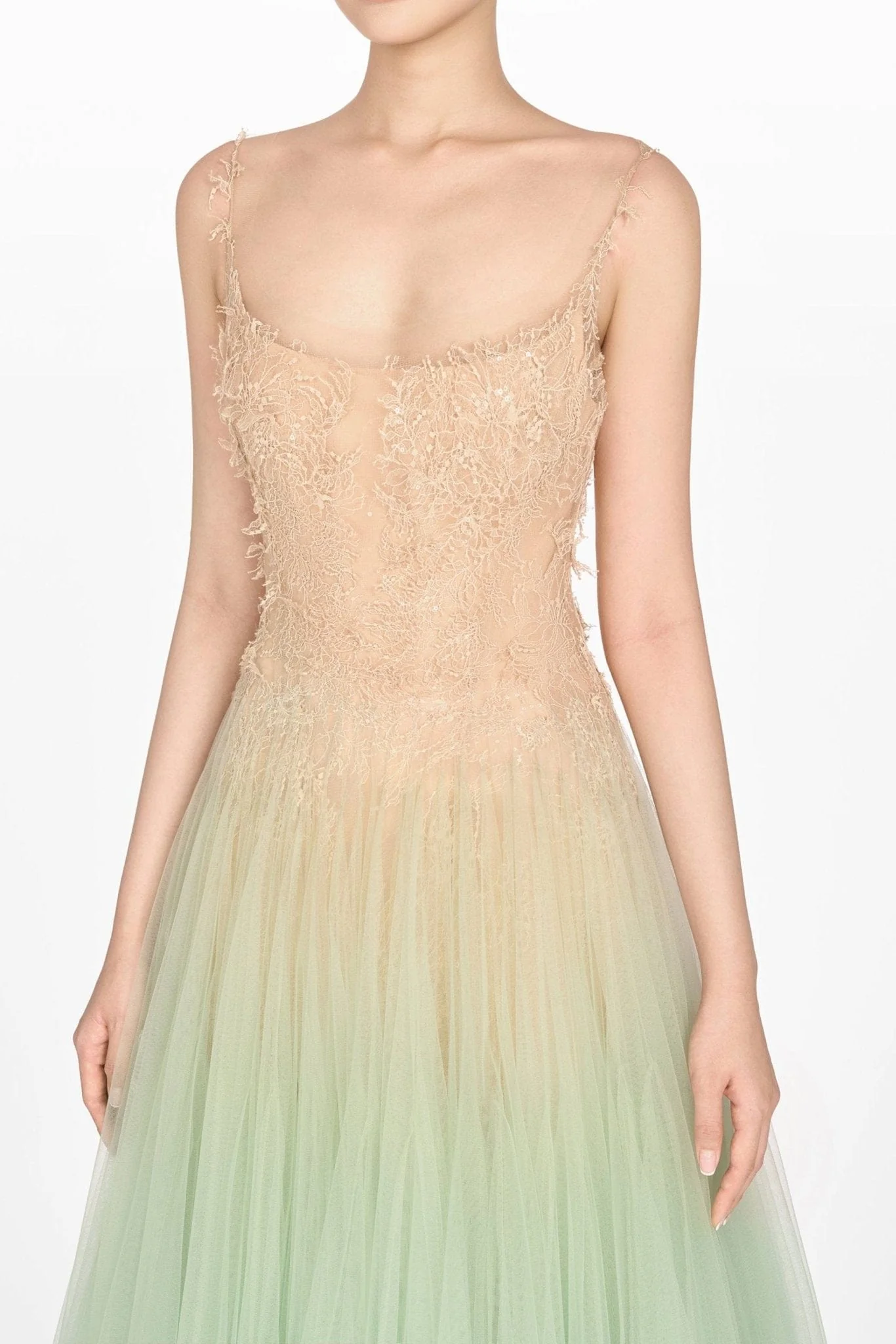 Mint Ombre Lace Midi Dress - Image 5