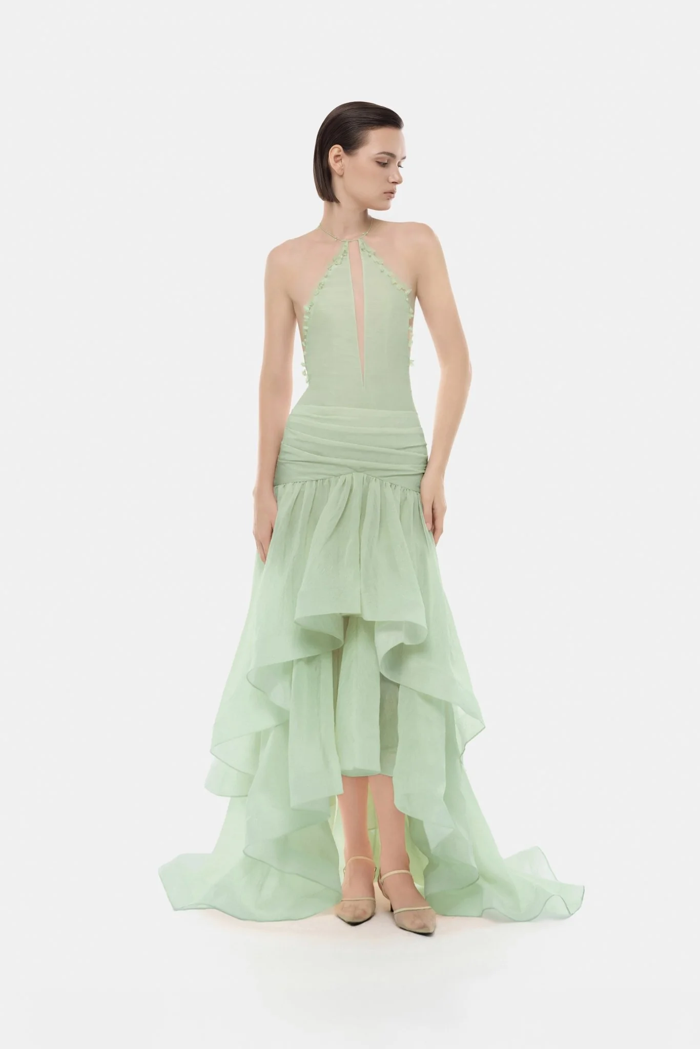 Mint Cut-out Halter Dress - Image 2