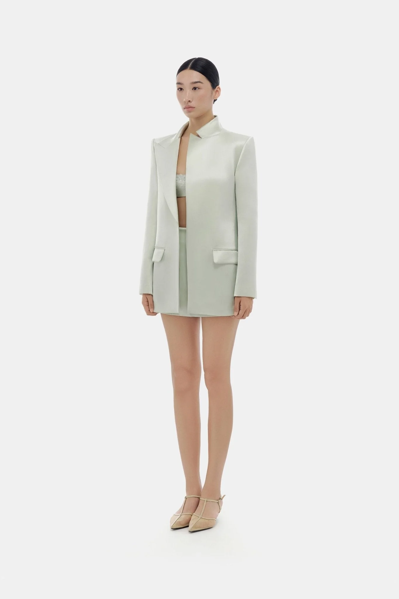 Mint Silk Skirt - Image 3