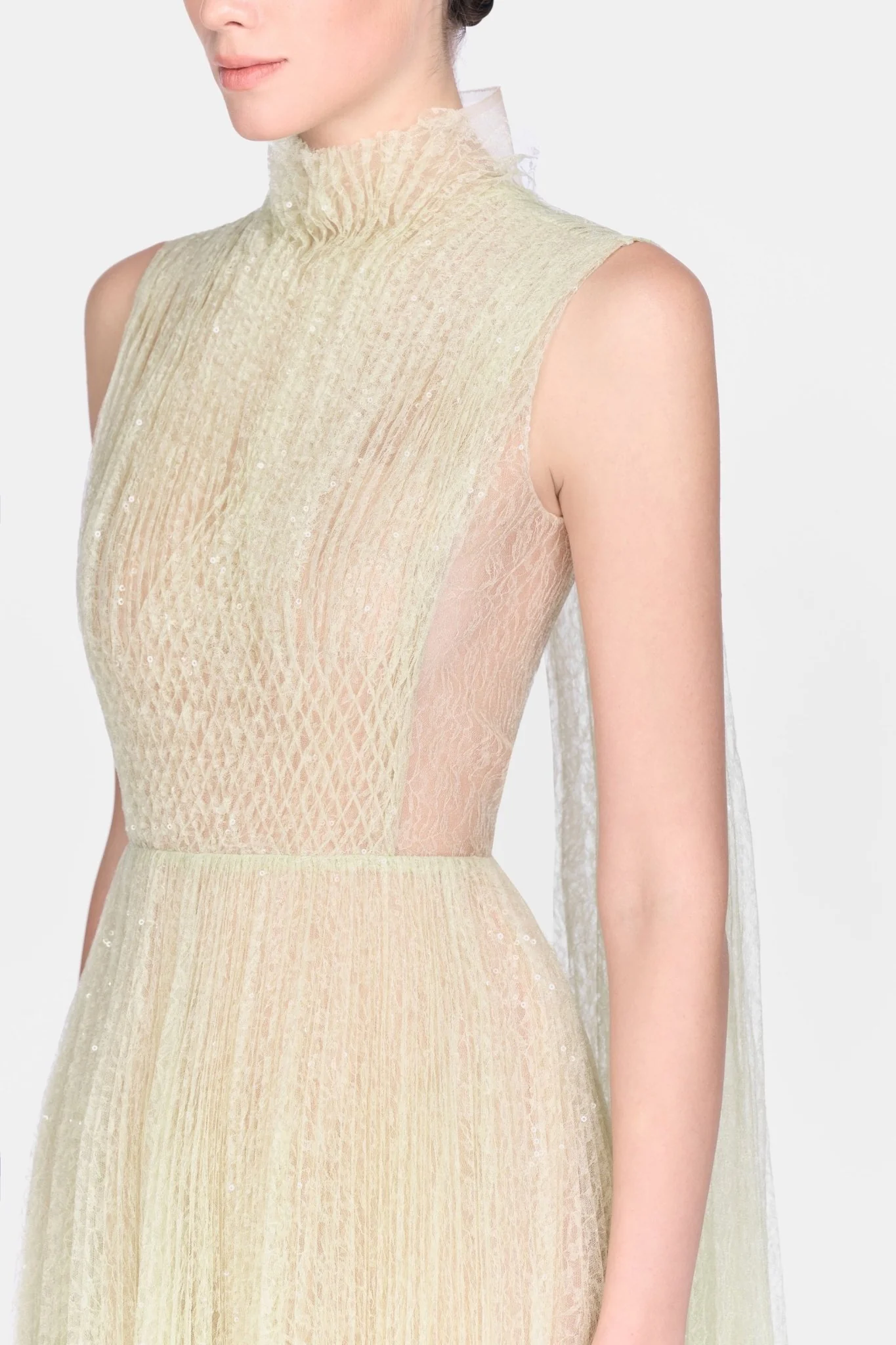 Mint Smocked Lace Maxi Dress - Image 2