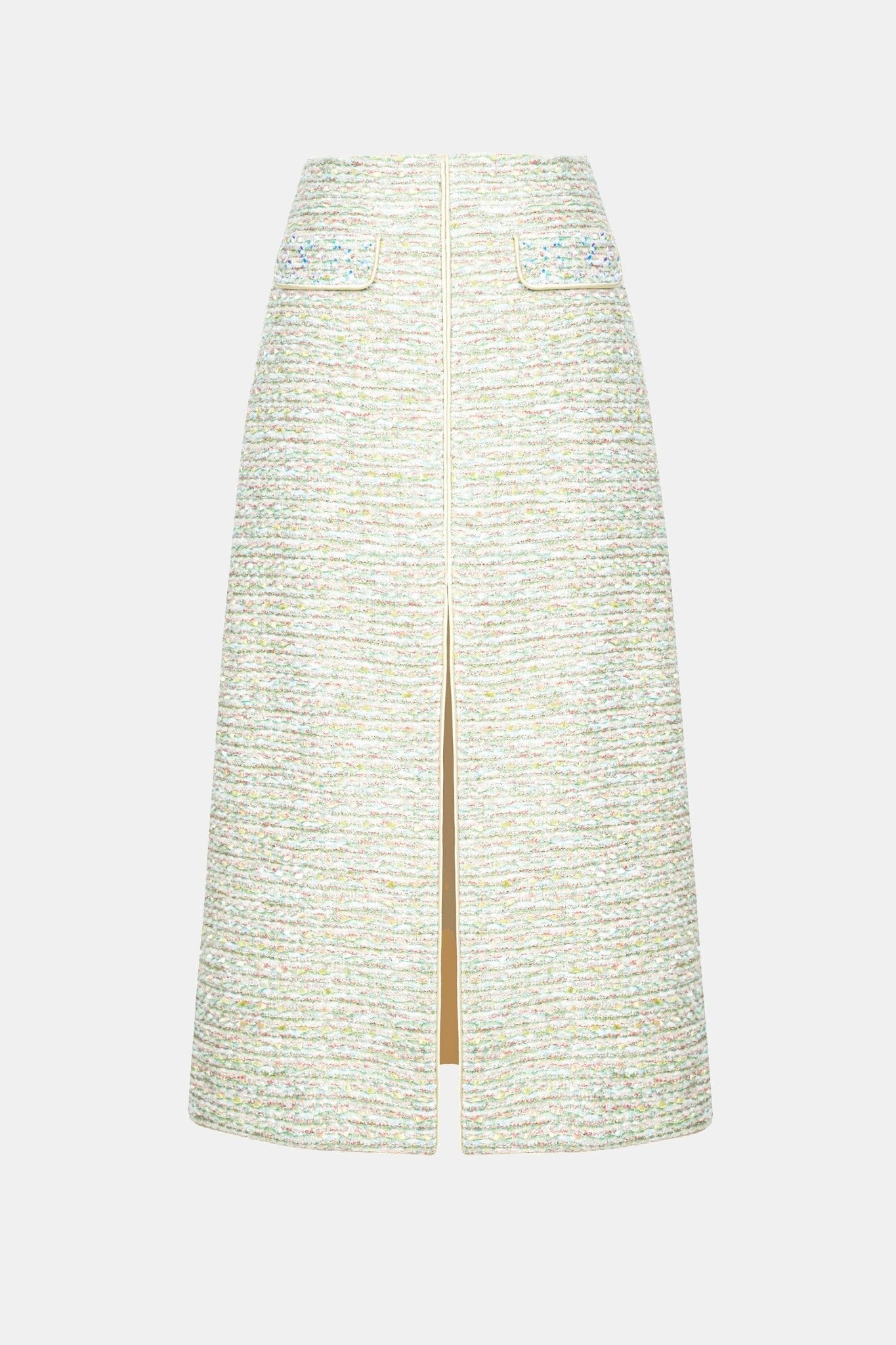 Mint Tweed A-Line Skirt