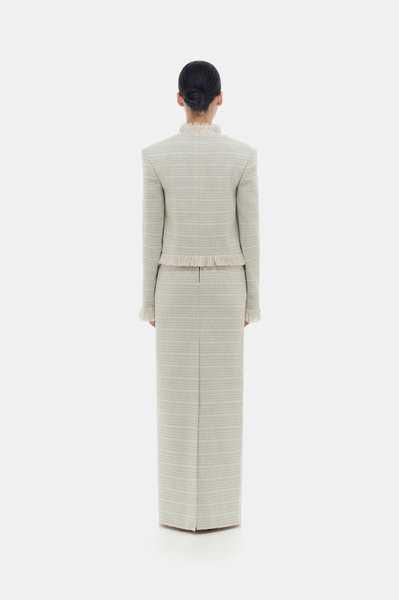 Mint Tweed Fringed Jacket - Image 4