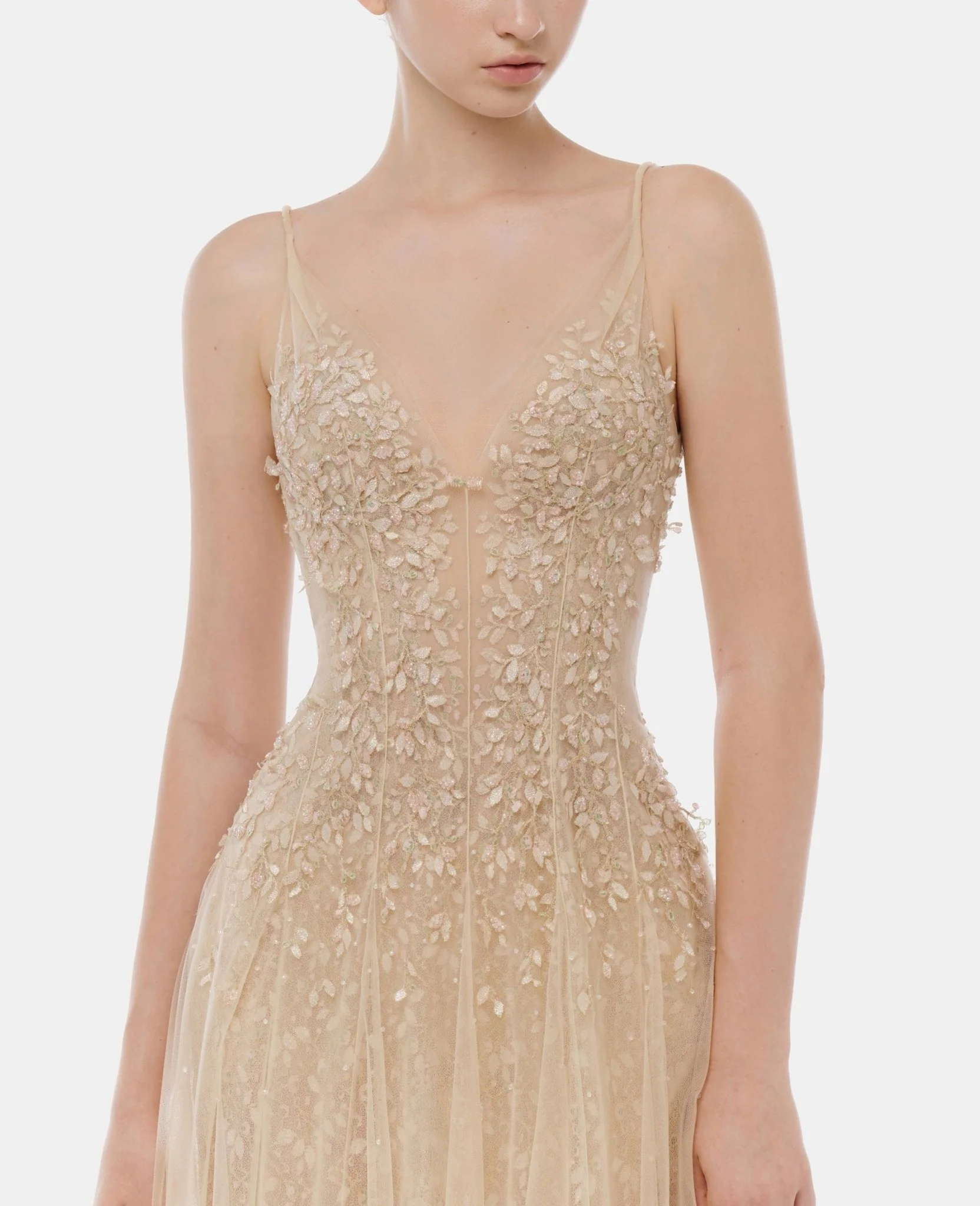 Pastel Deep-V Maxi Dress - Image 5