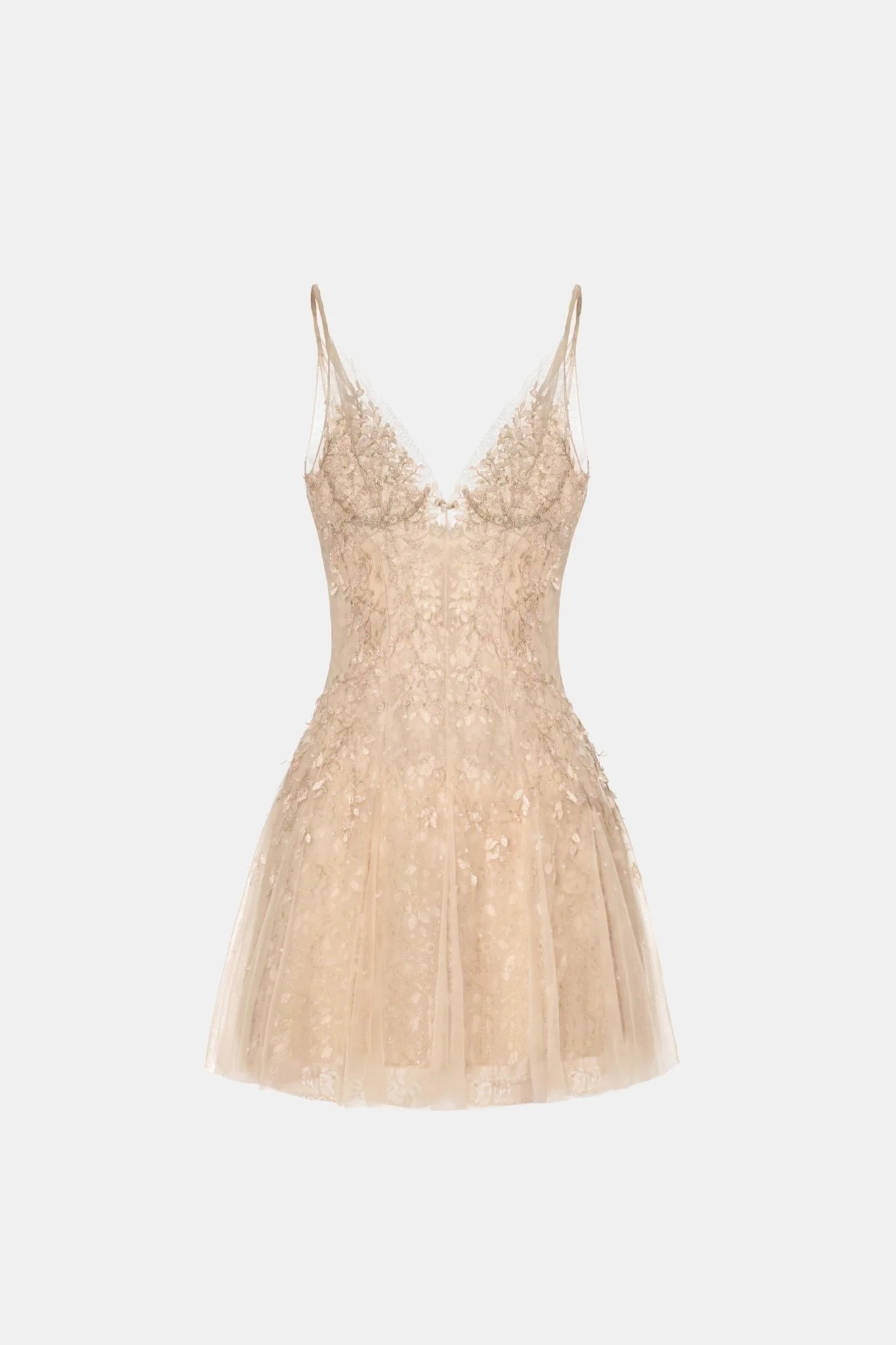 Pastel Deep-V Mini Dress