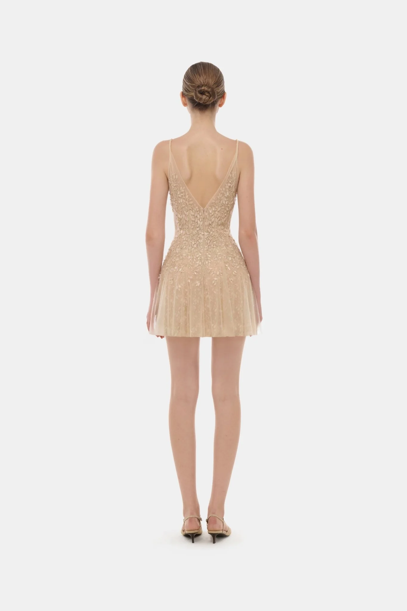 Pastel Deep-V Mini Dress - Image 4