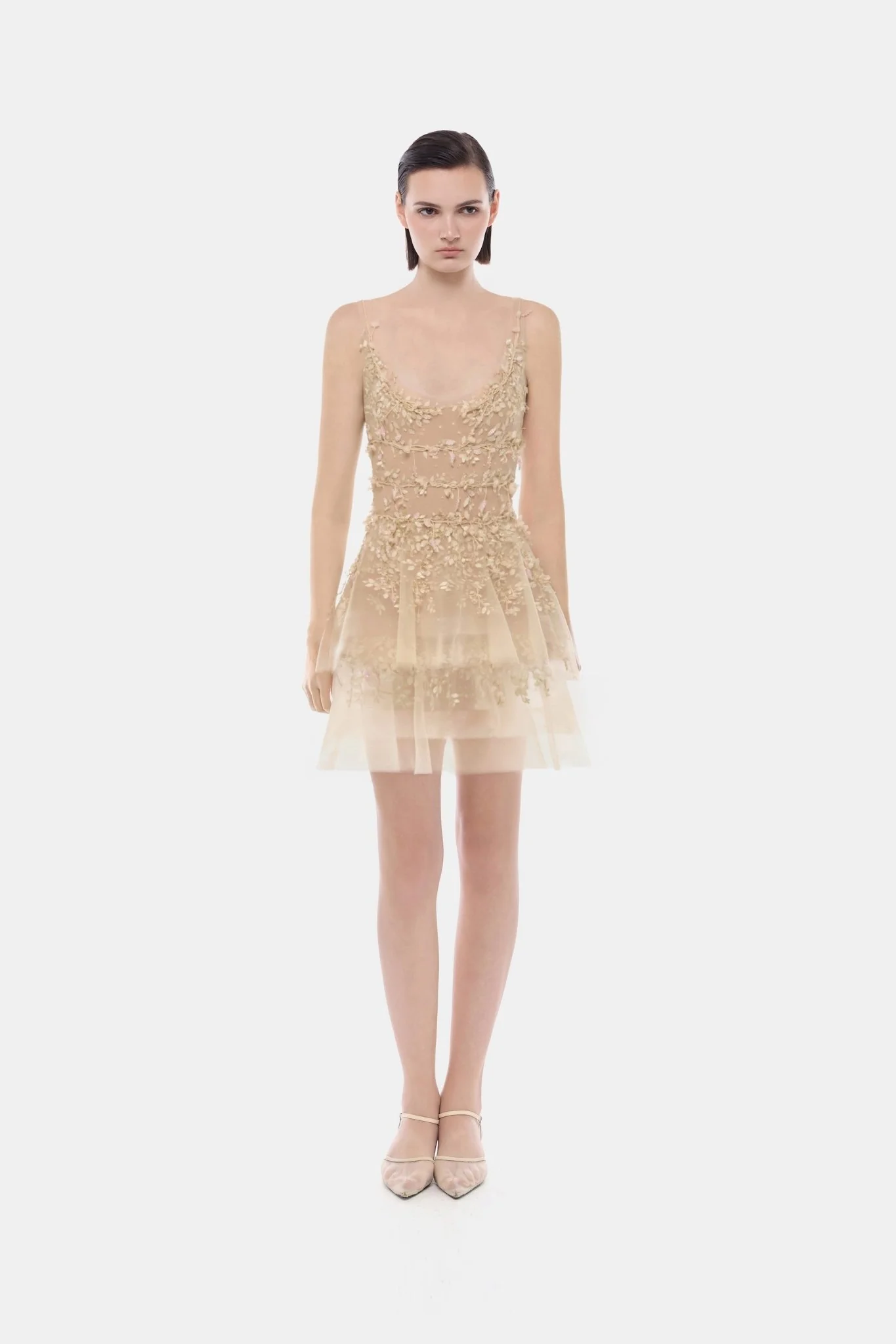 Pastel Tiered Mini Dress - Image 2