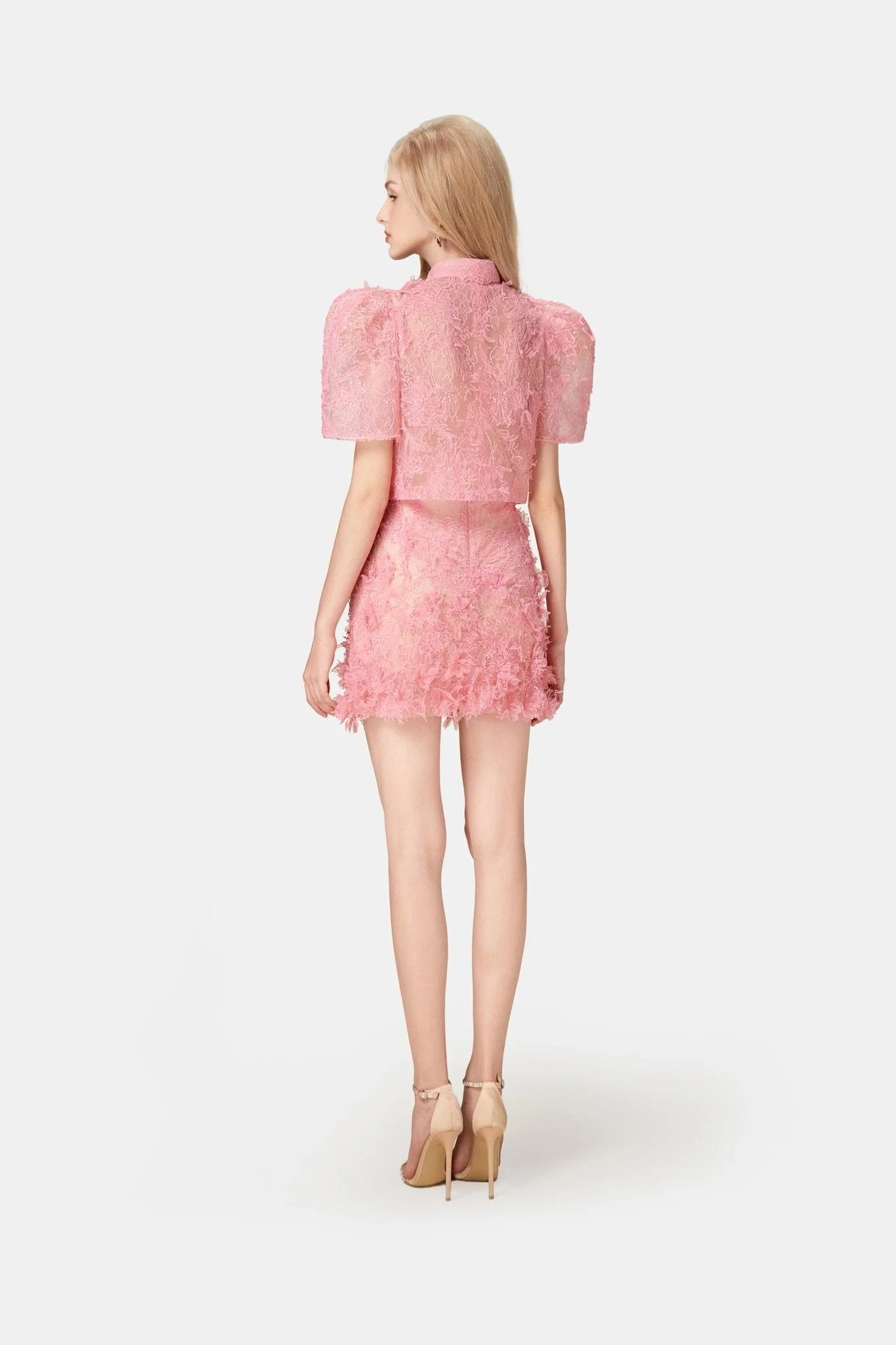 Pink Beaded Lace Top - Image 4