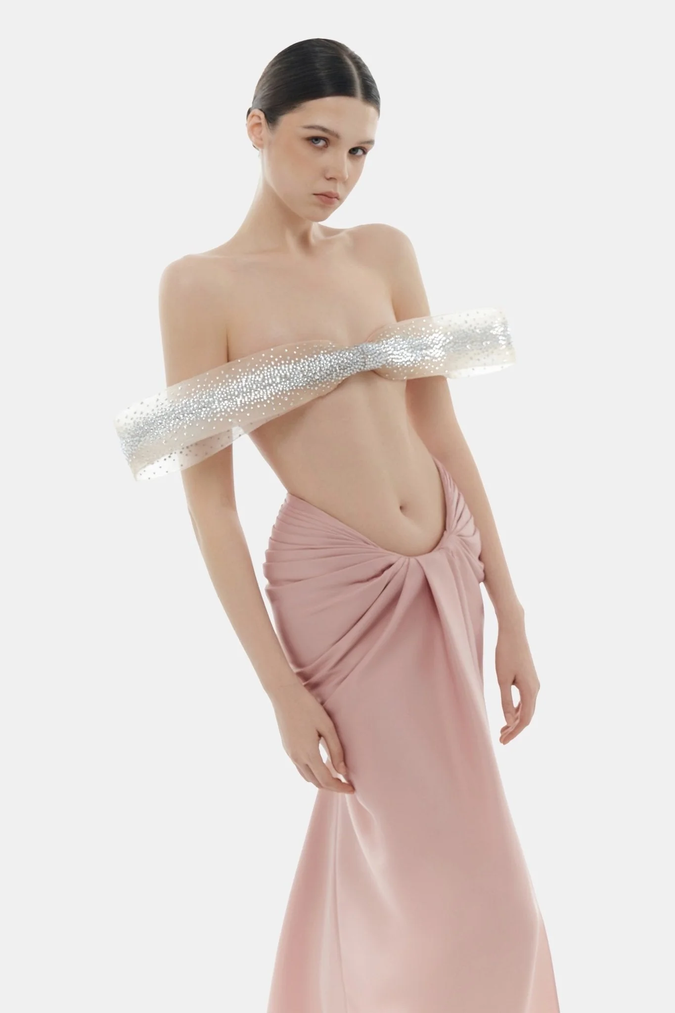 Pink Draped Skirt - Image 5