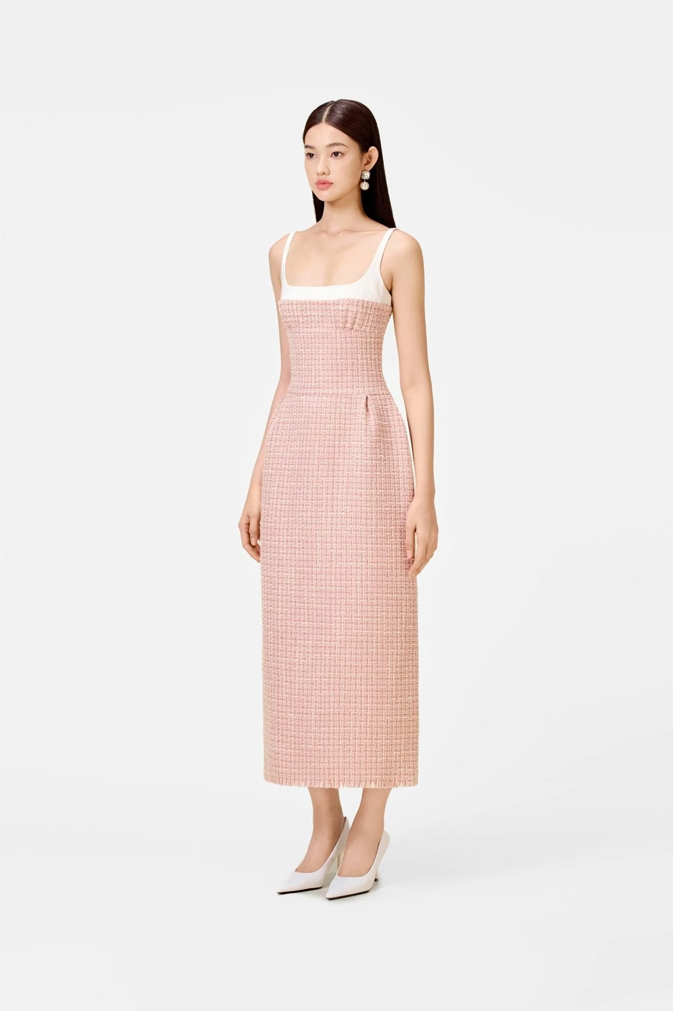 Pink Tweed Dress - Image 3