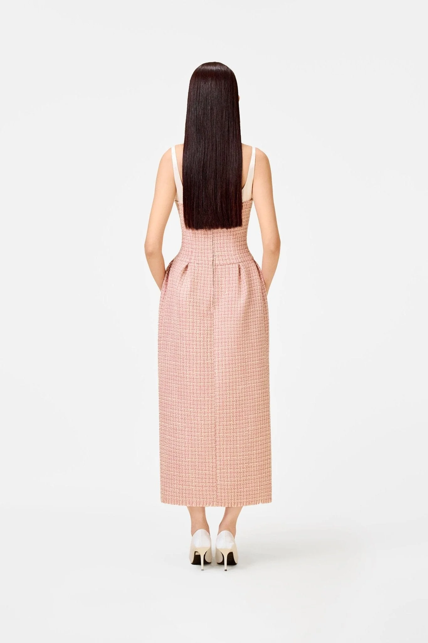 Pink Tweed Dress - Image 4
