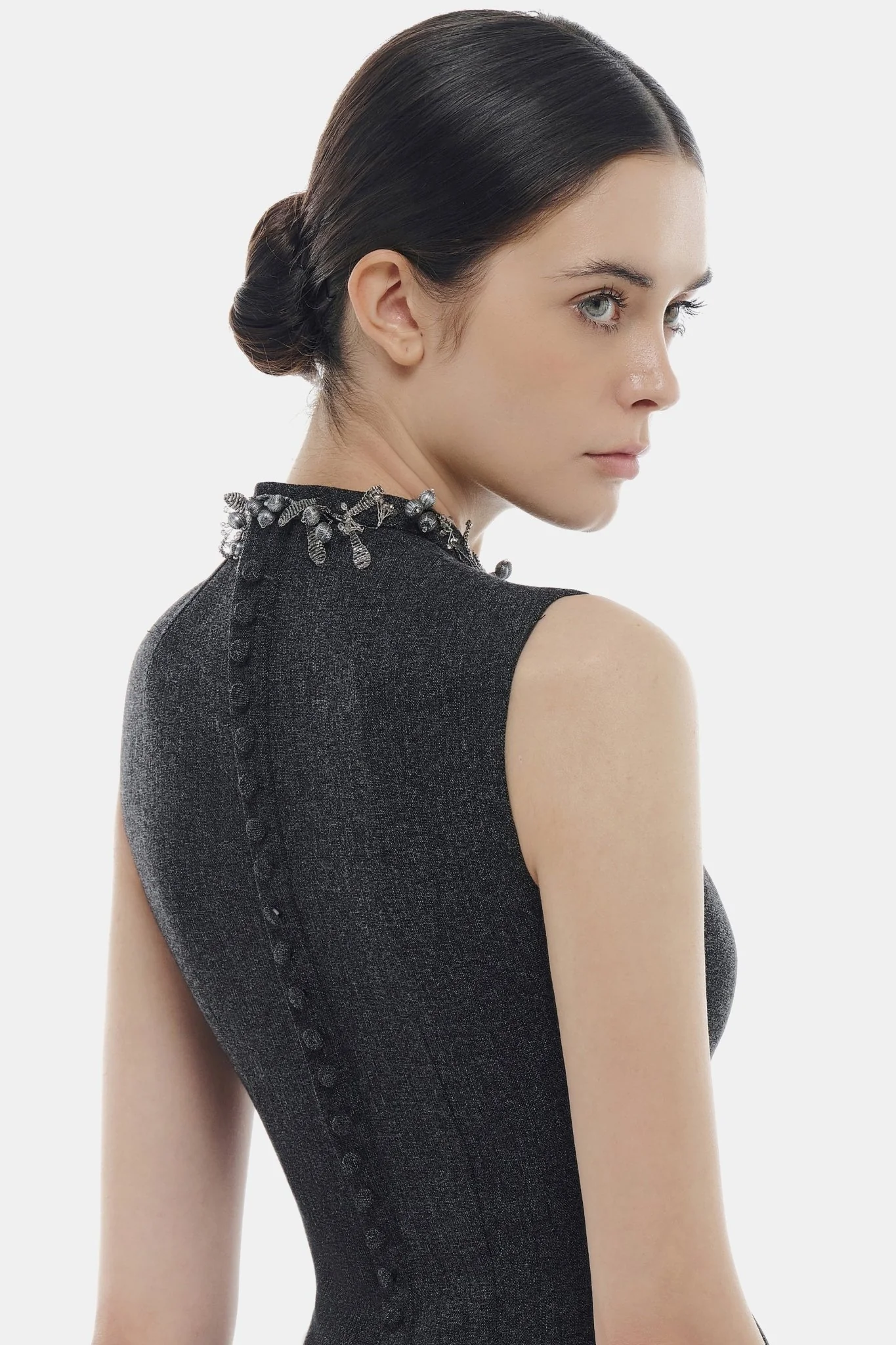 Sleeveless Embellished Neck Mini Dress - Image 5