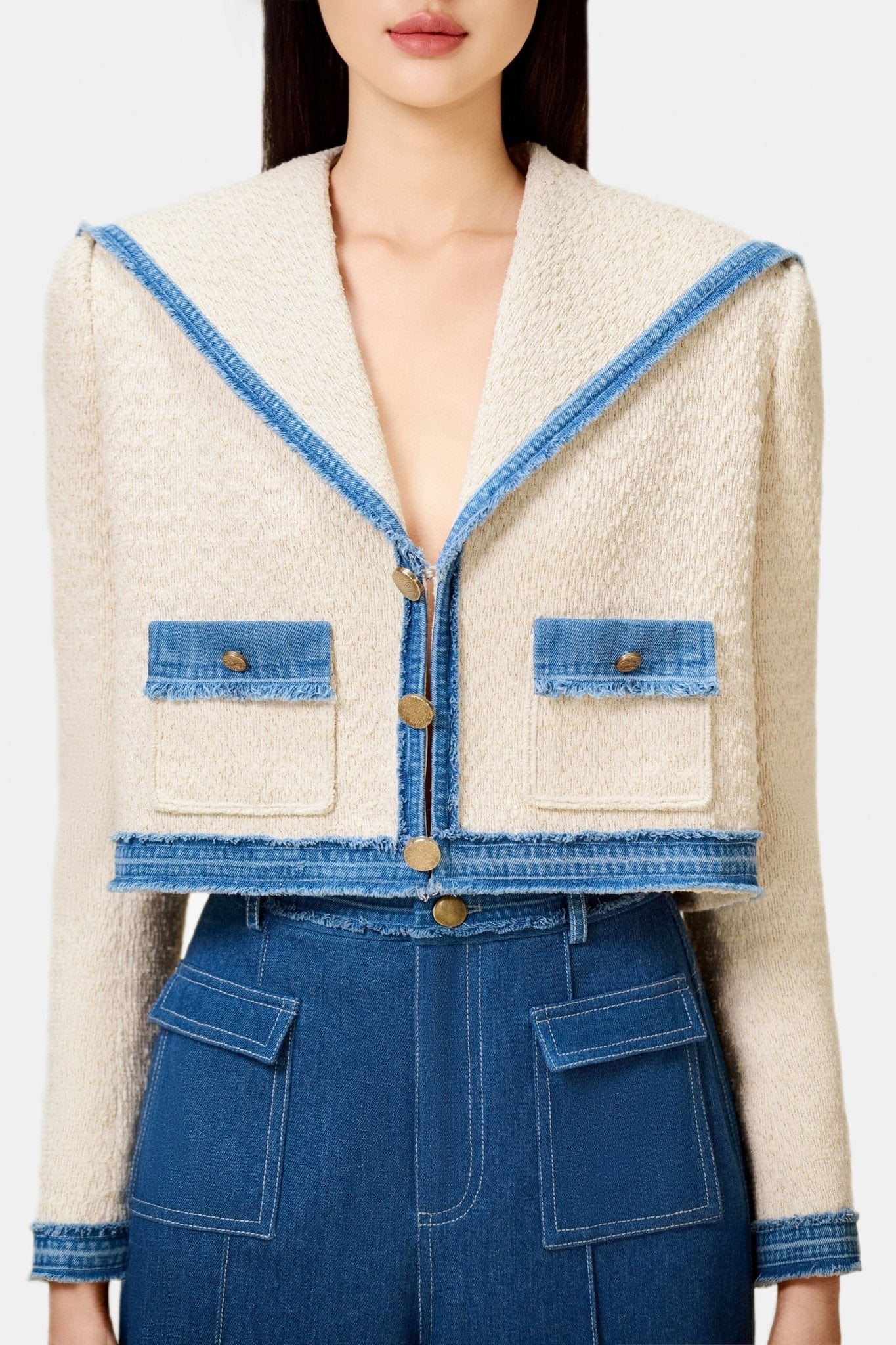 Ivory Sailor Tweed Jacket - Image 5