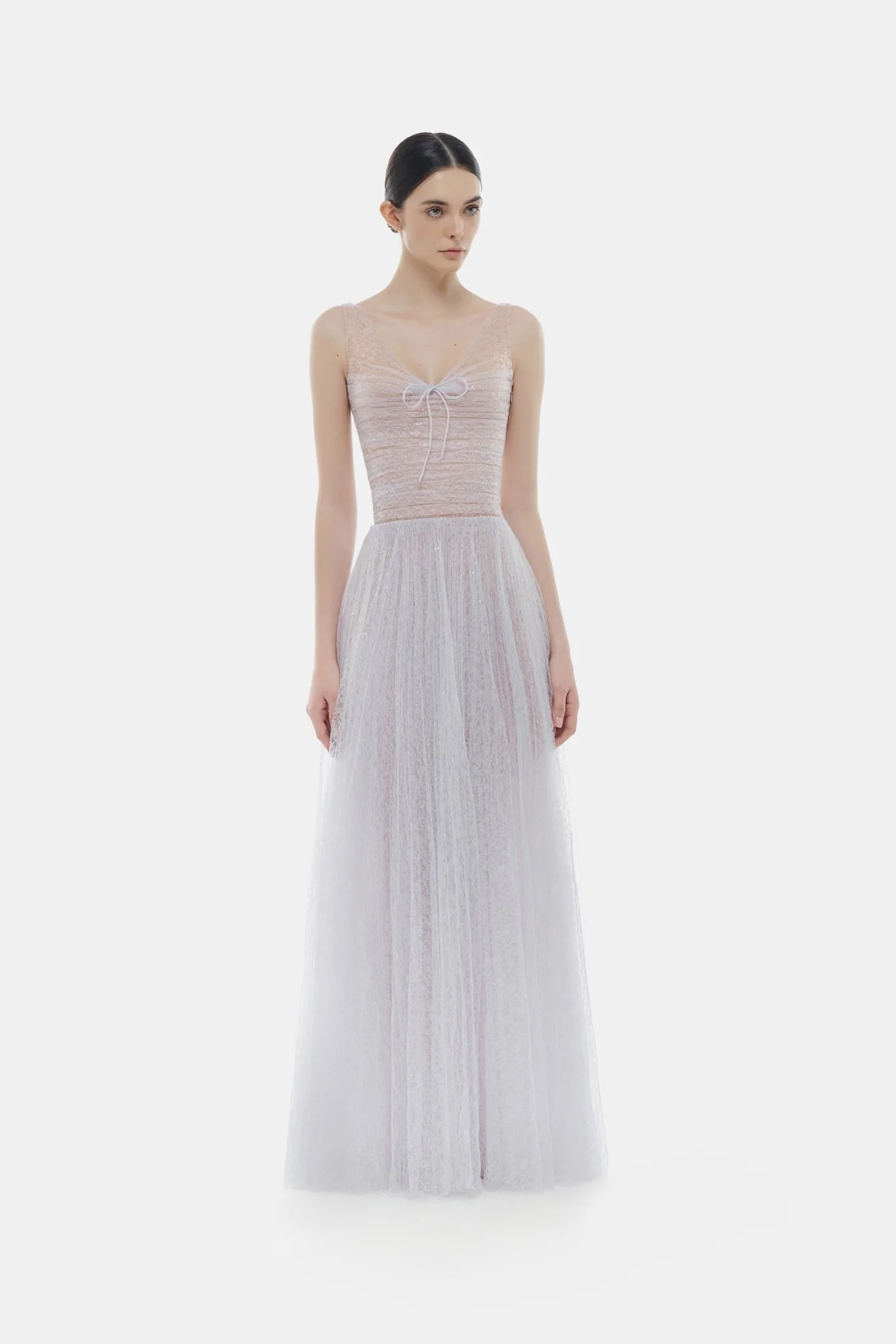 Violet Drapped Maxi Dress - Image 3