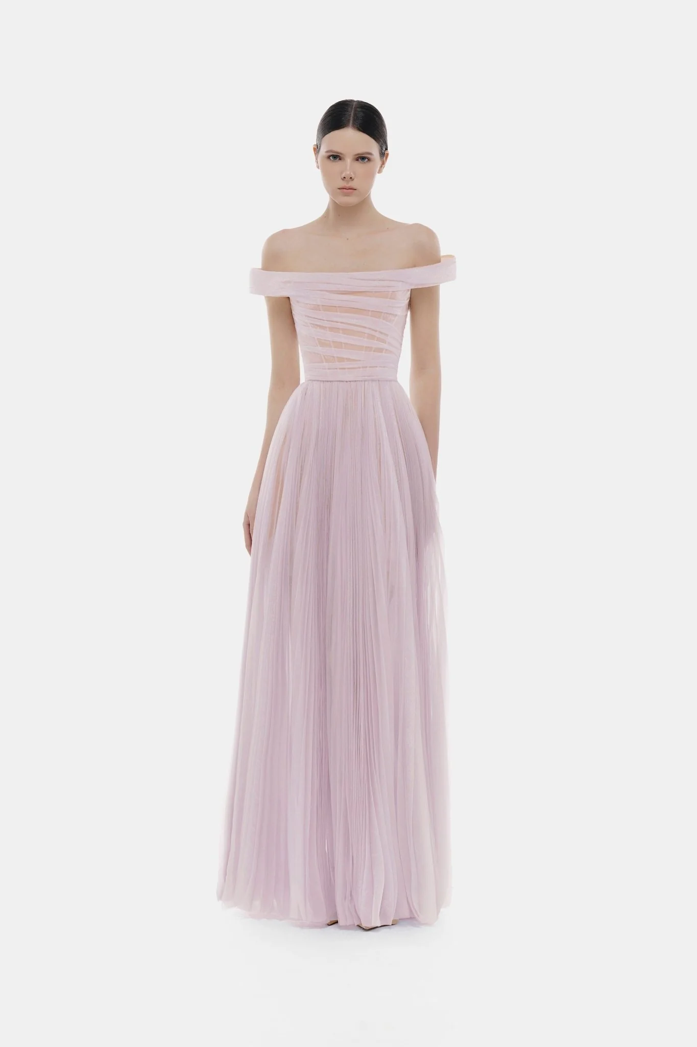 Violet Off-shoulder Maxi Dress - Image 3
