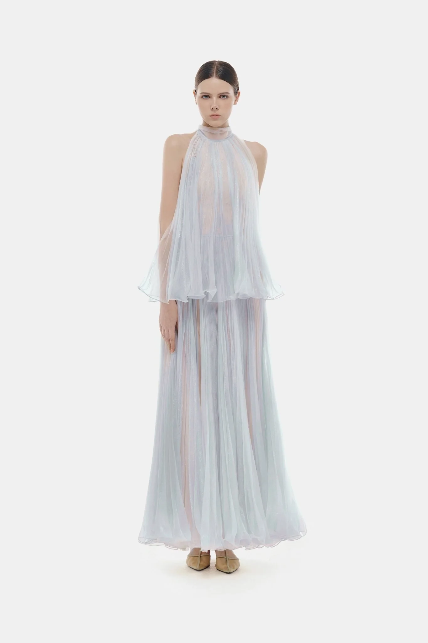 Violet Pleated Dress - Image 3