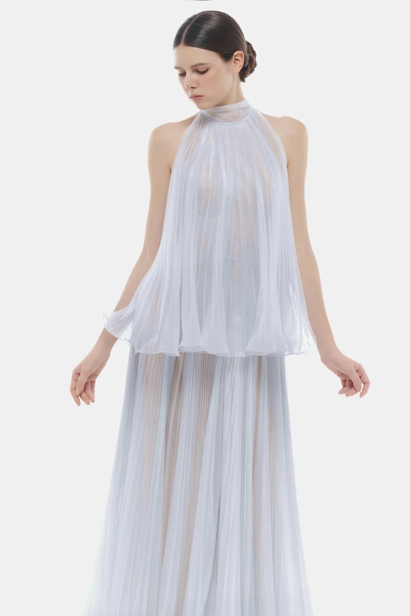 Violet Pleated Dress - Image 5