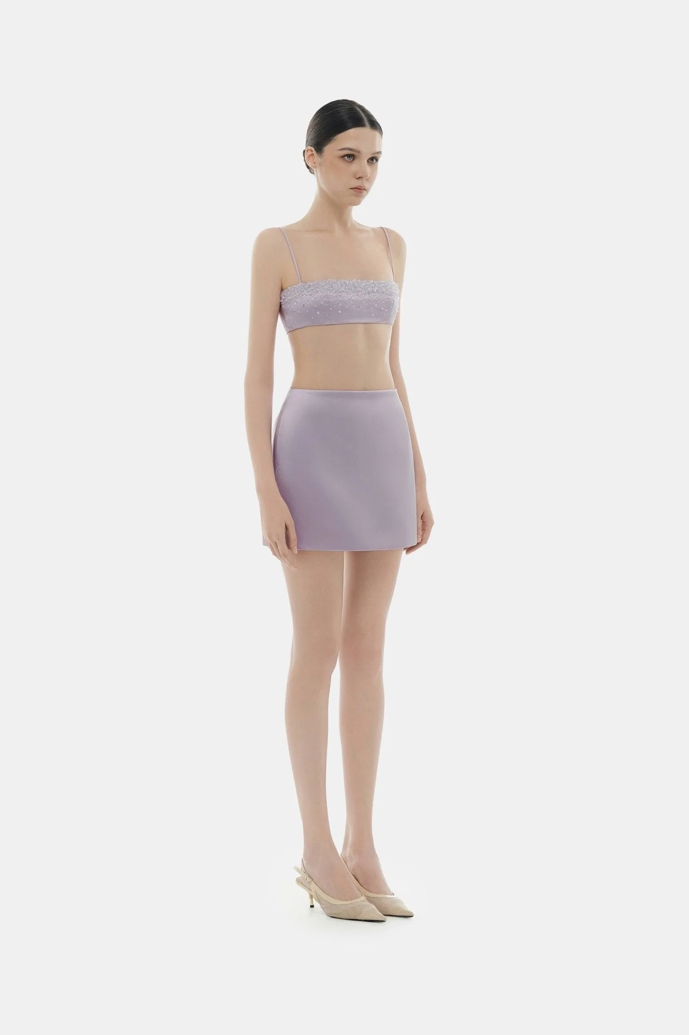 Violet Silk Skirt - Image 3
