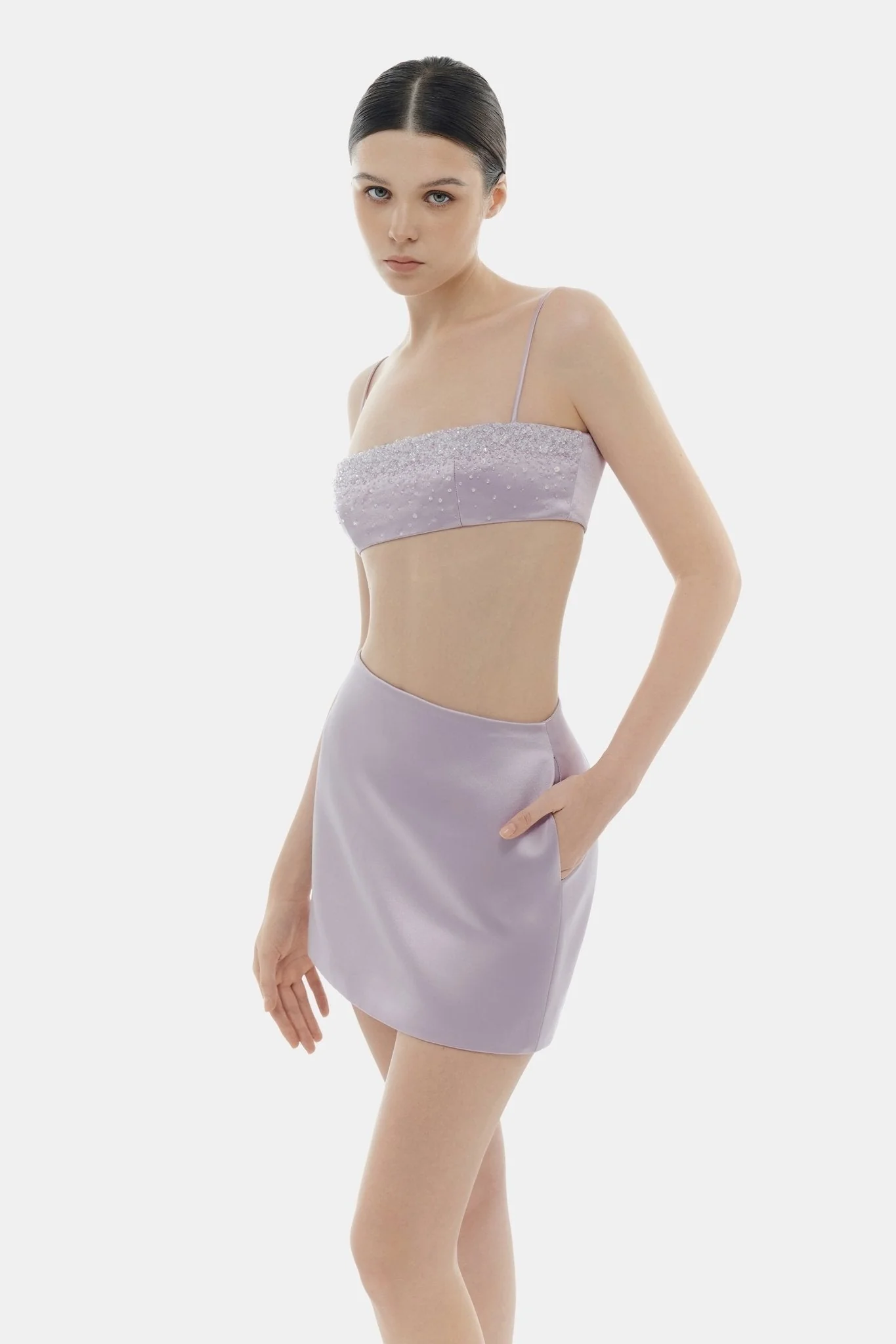 Violet Silk Skirt - Image 5