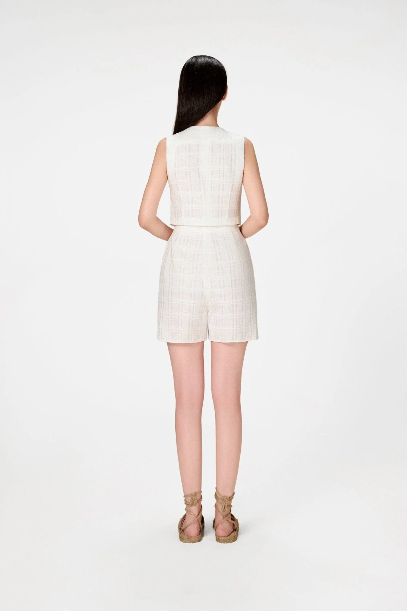 White Linen Waistcoat - Image 4