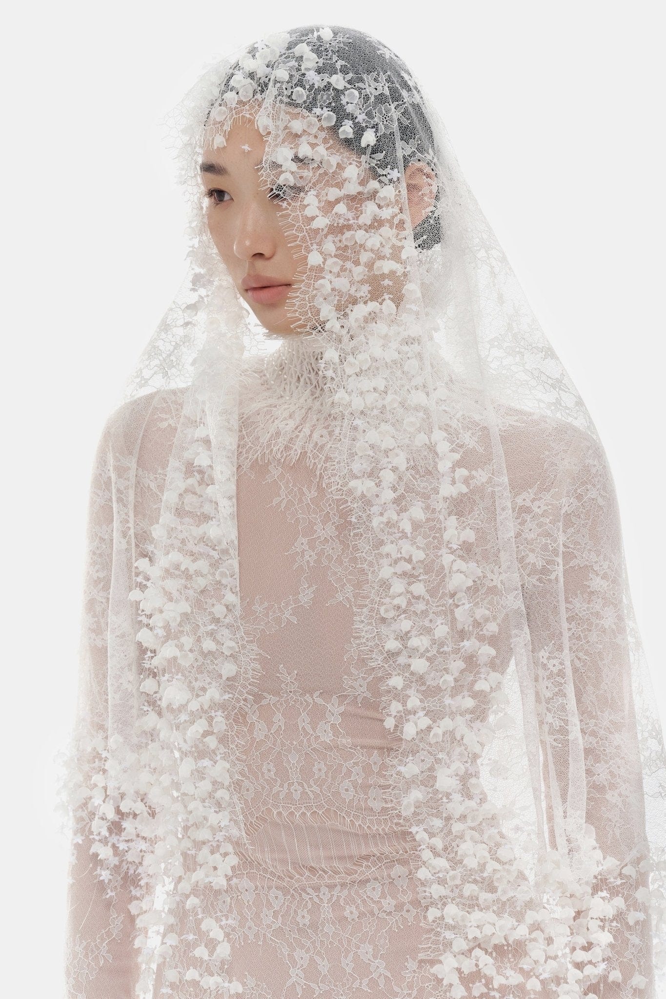 White Flowers Headscarf - Image 2