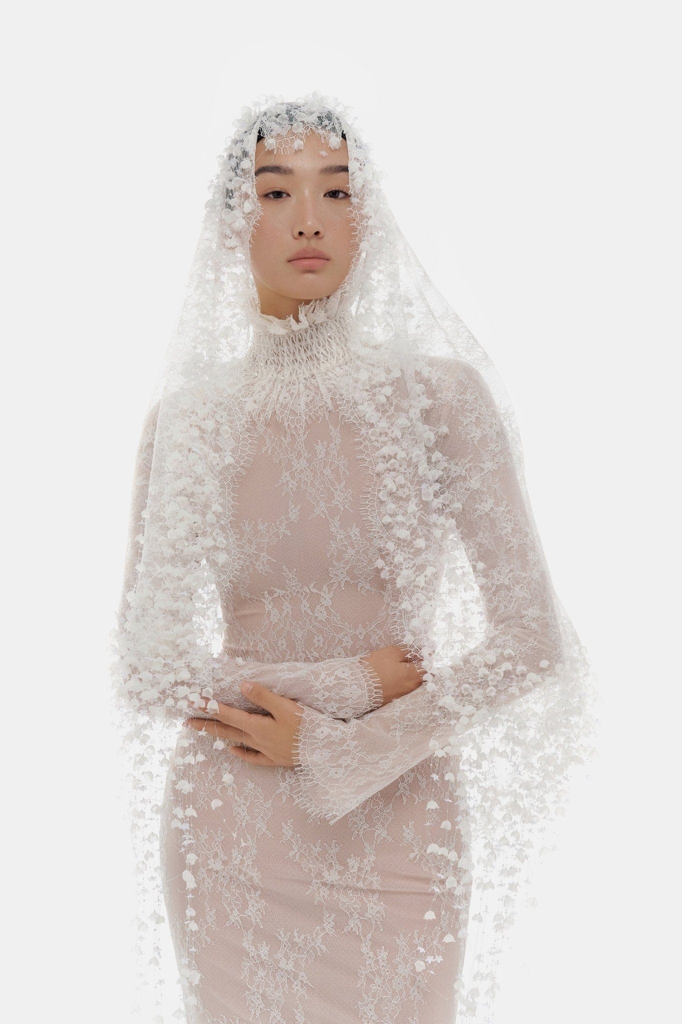 White Flowers Headscarf - Image 3