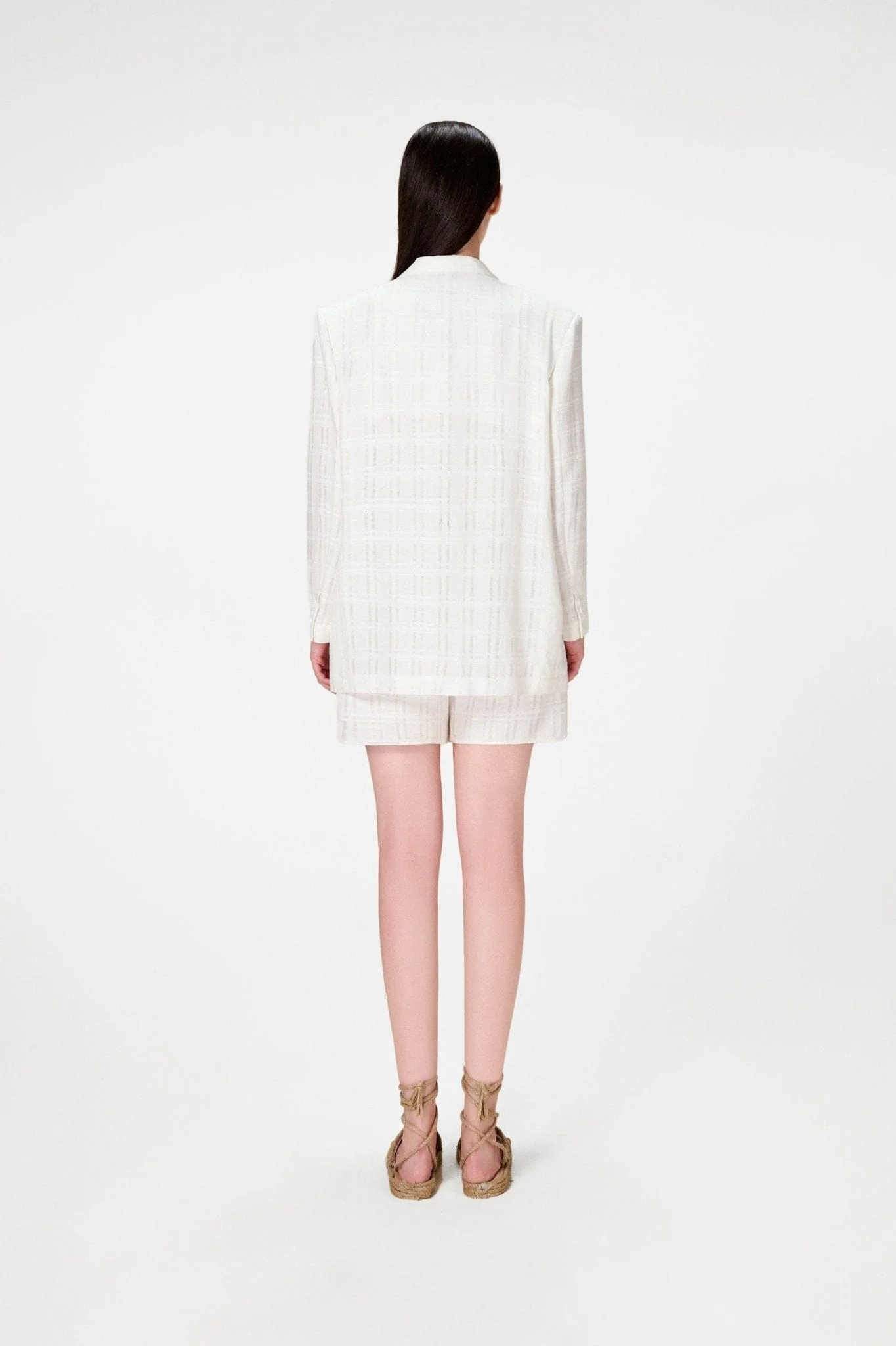White Linen Blazer - Image 5