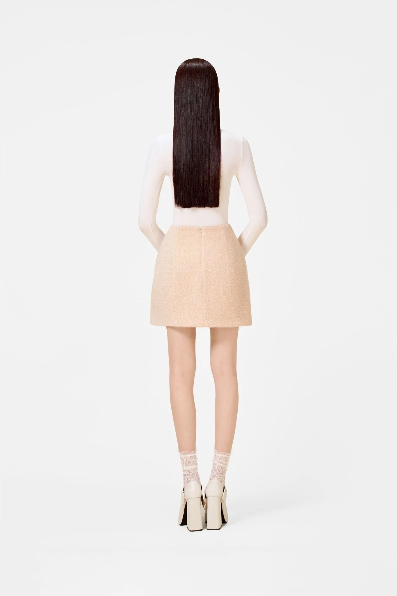 White Mullet Sleeve Bodysuit - Image 4